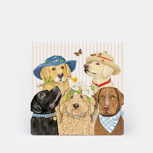 Mary Lake Dogs 4pk Coaster