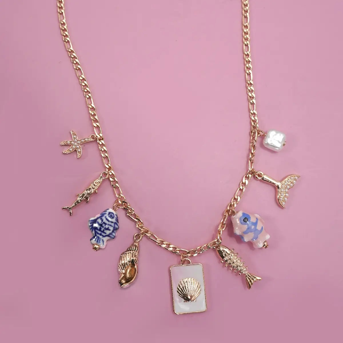Ocean Inspired Charm Necklace