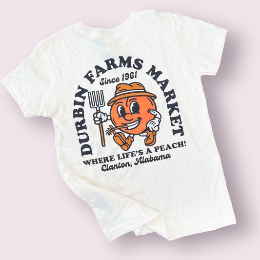 Youth Durbin’s Peach Cartoon Tee | Cream