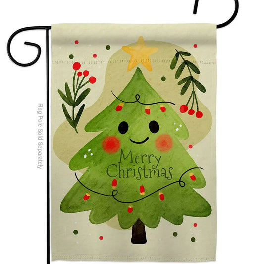 Merry Christmas Tree Garden Flag