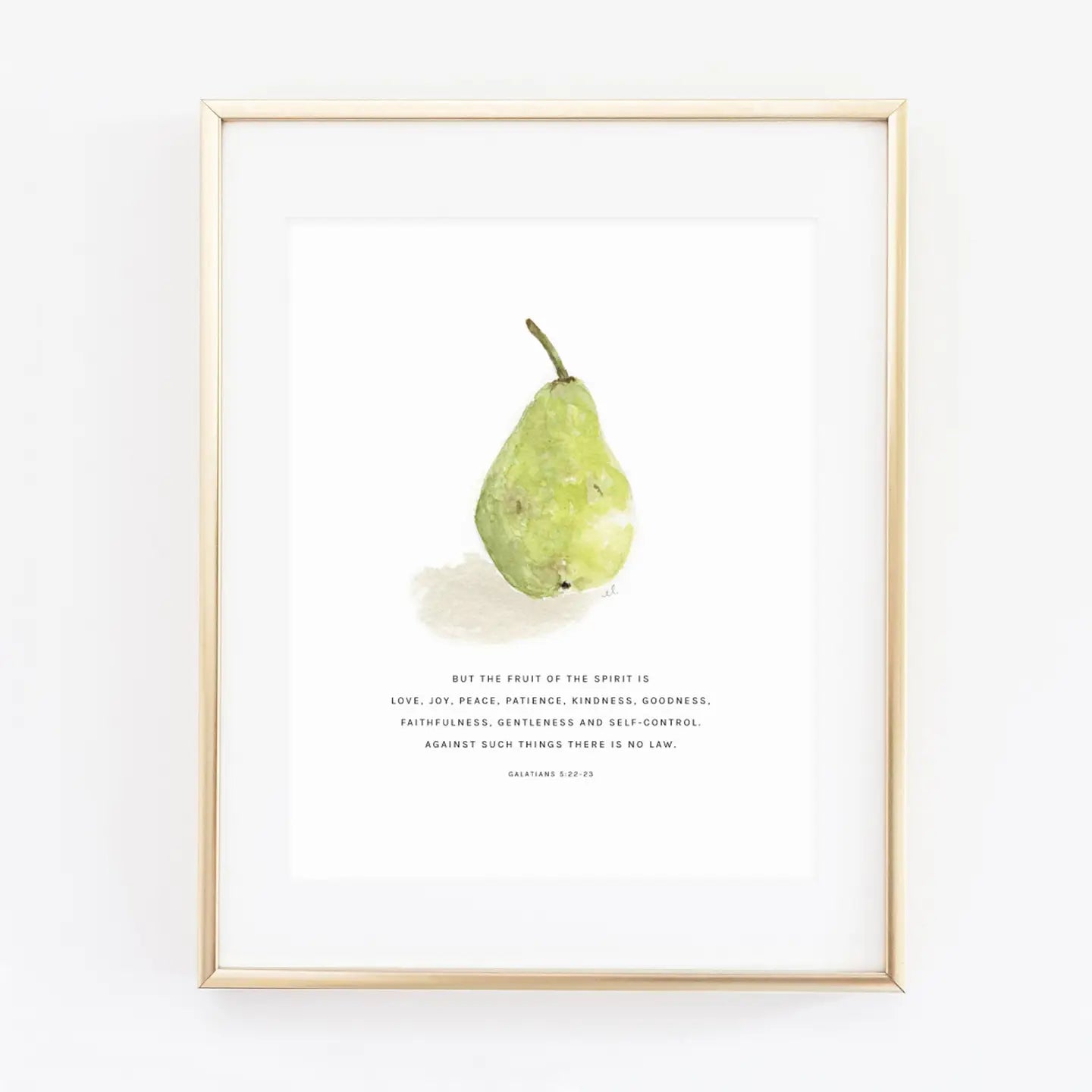Pear Scripture Print