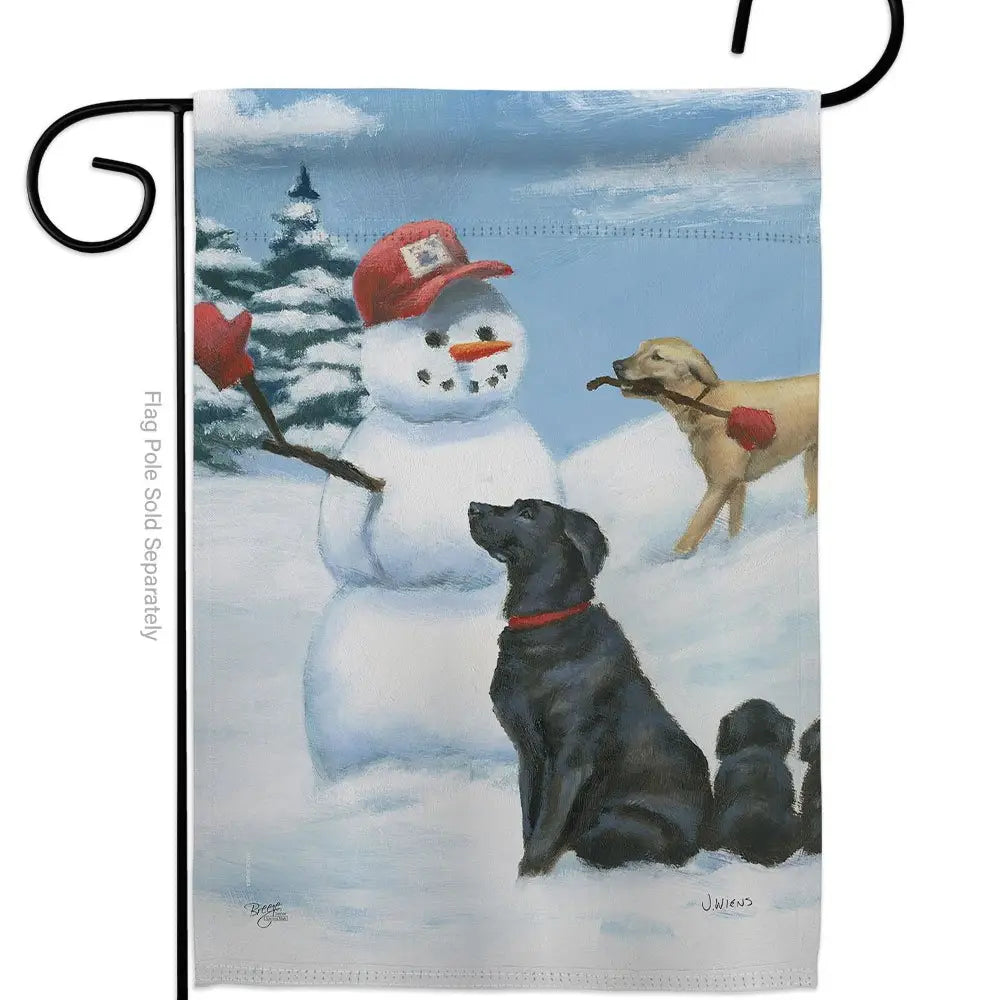 Snow Pals Garden Flag