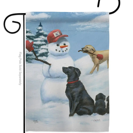 Snow Pals Garden Flag