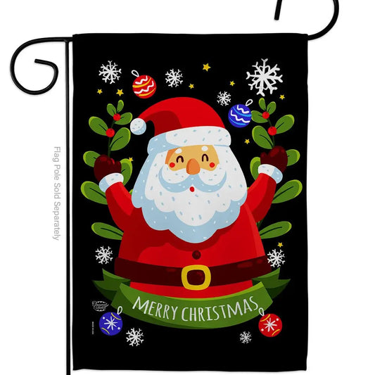 Merry Christmas Santa Garden Flag