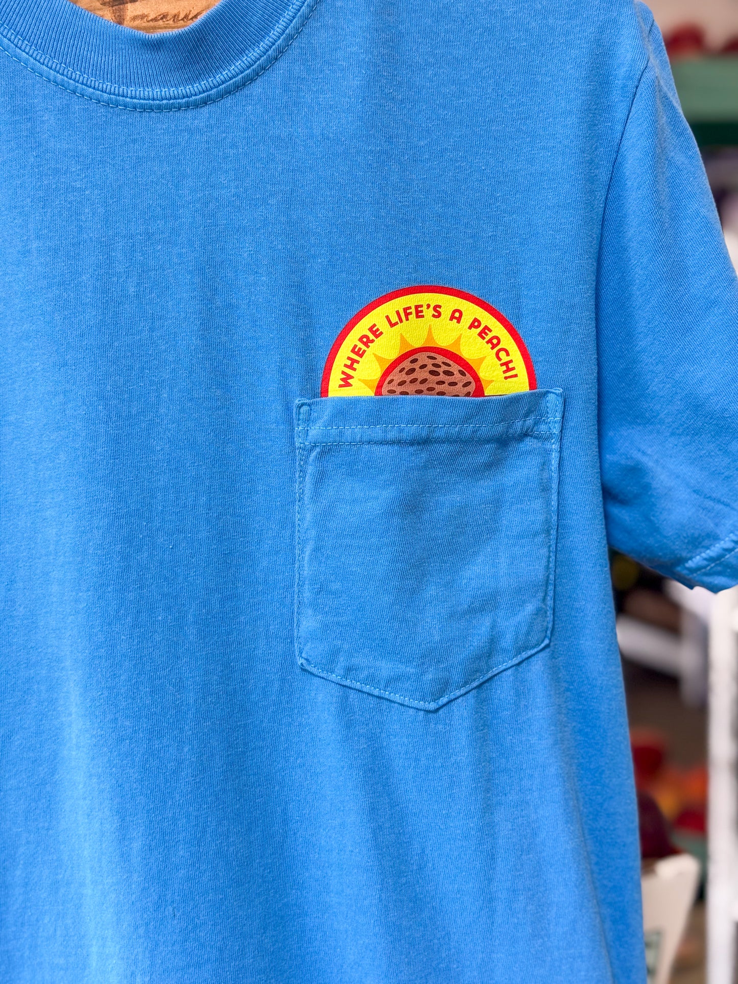 Life's a Peach Pocket Tee