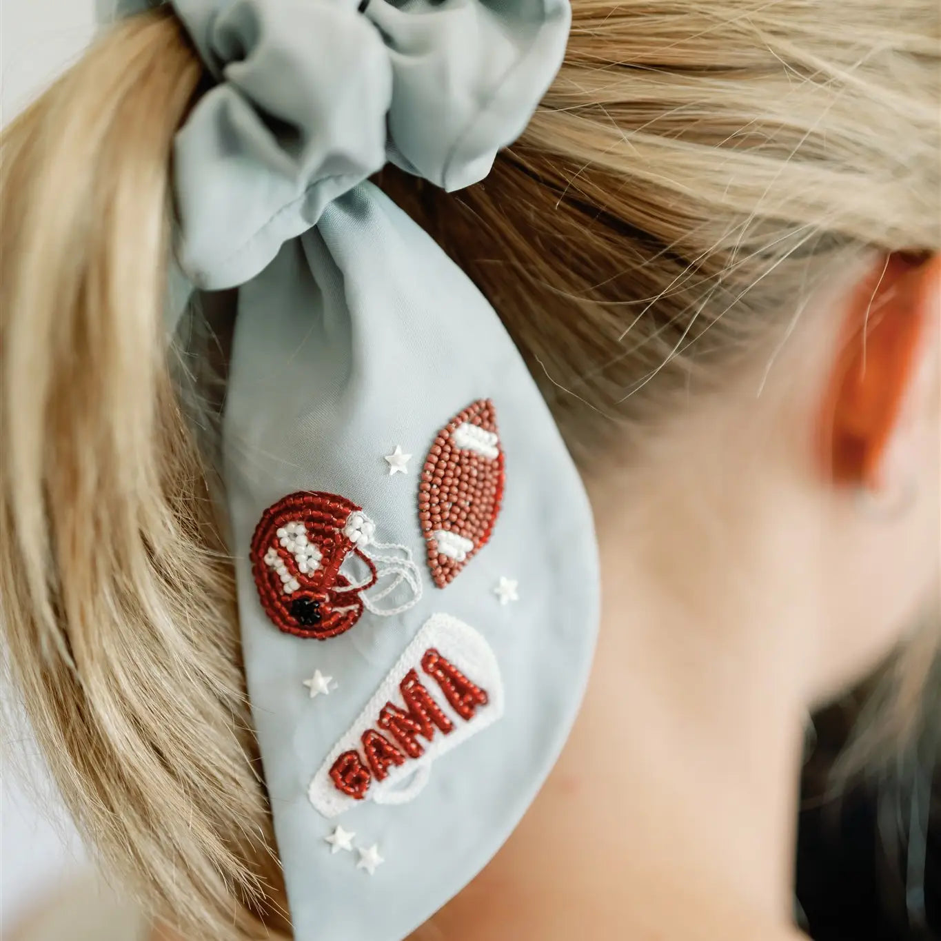 University of Alabama Beaded Scrunchie