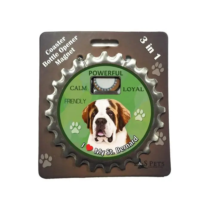 St Bernard |  3 in 1 Magnetic Coaster