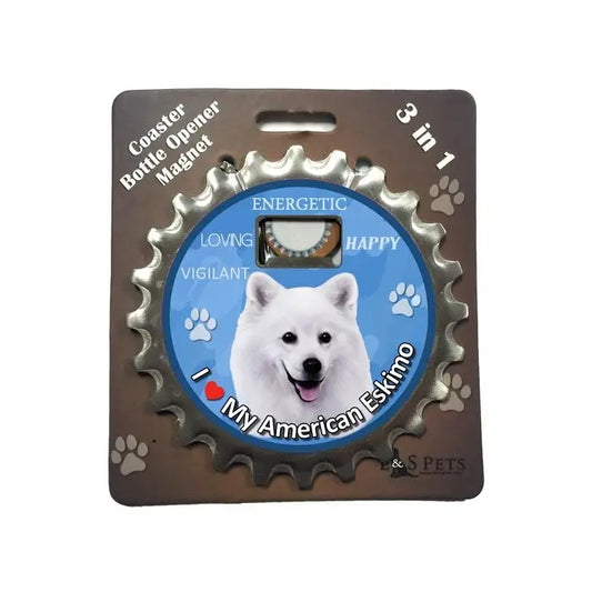 American Eskimo | 3 in 1 Magnetic Coaster