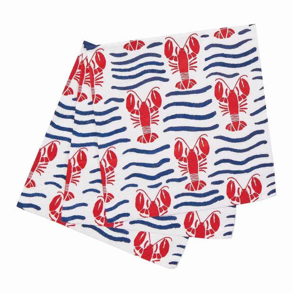 Lobster Waves Cocktail Napkins