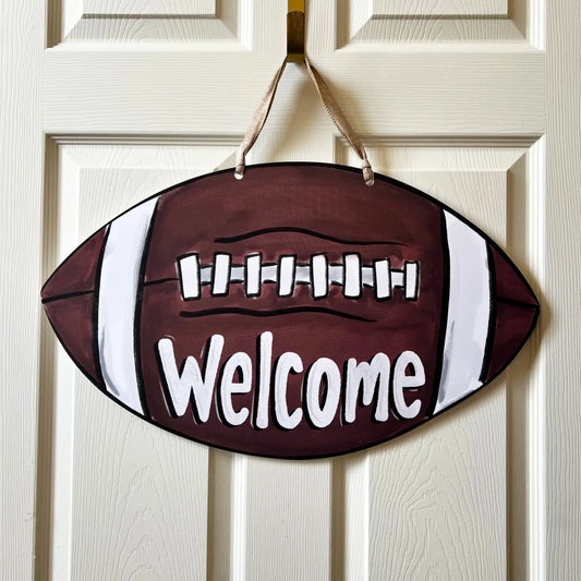 Welcome Football Door Hanger