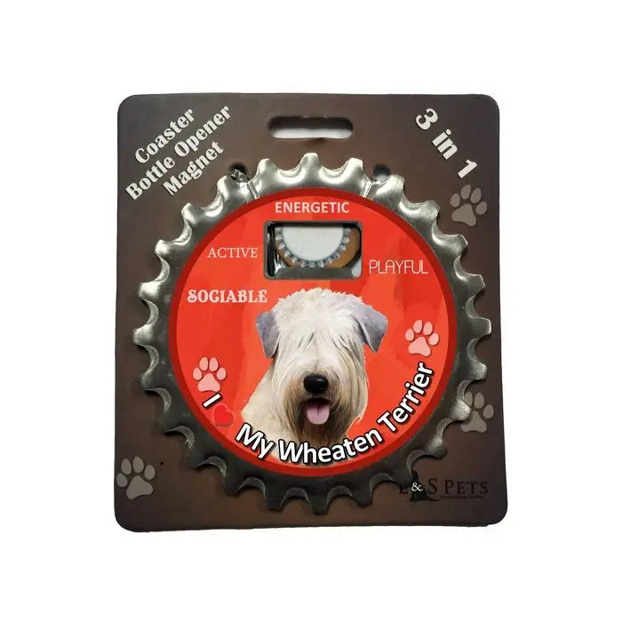 Soft Coated Wheaten Terrier |  3 in 1 Magnetic Coaster