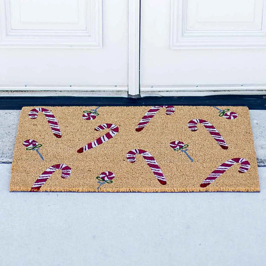 Candy Cane Lane Doormat