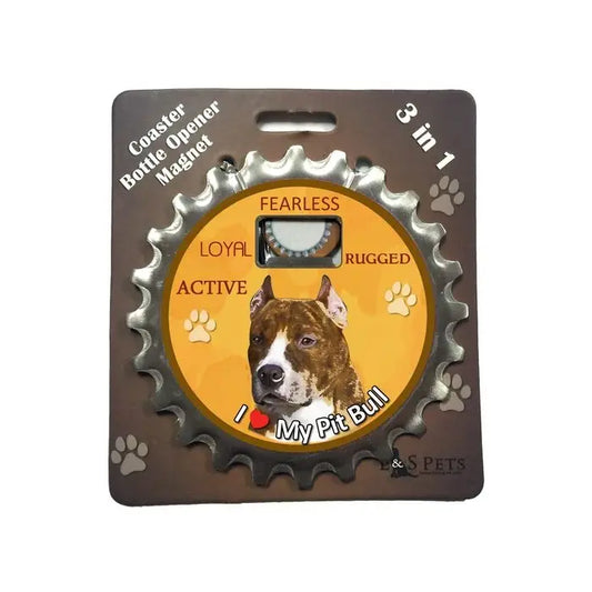 Brindle Pitbull | 3 in 1 Magnetic Coaster