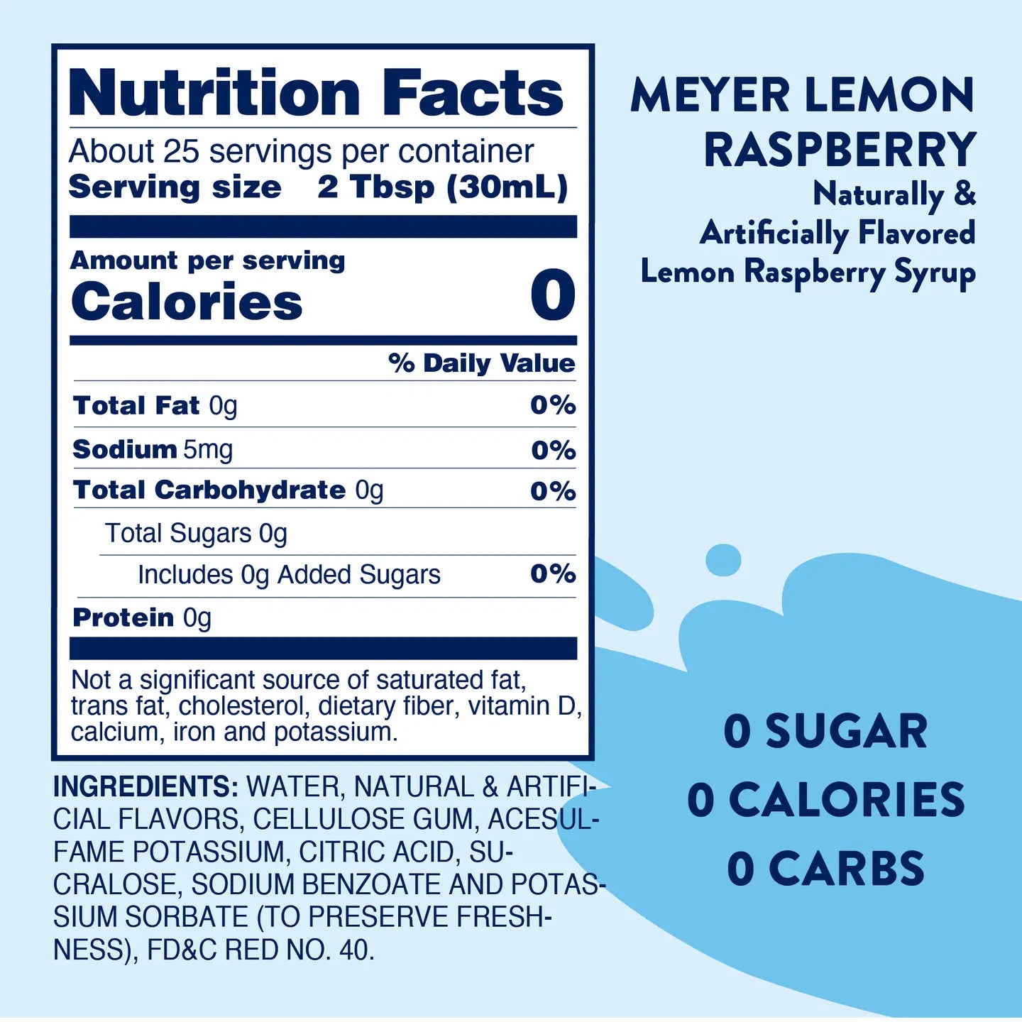 Sugar Free Lemon Raspberry Syrup