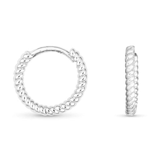 Add A Charm Braided Hoop Earring | Silver