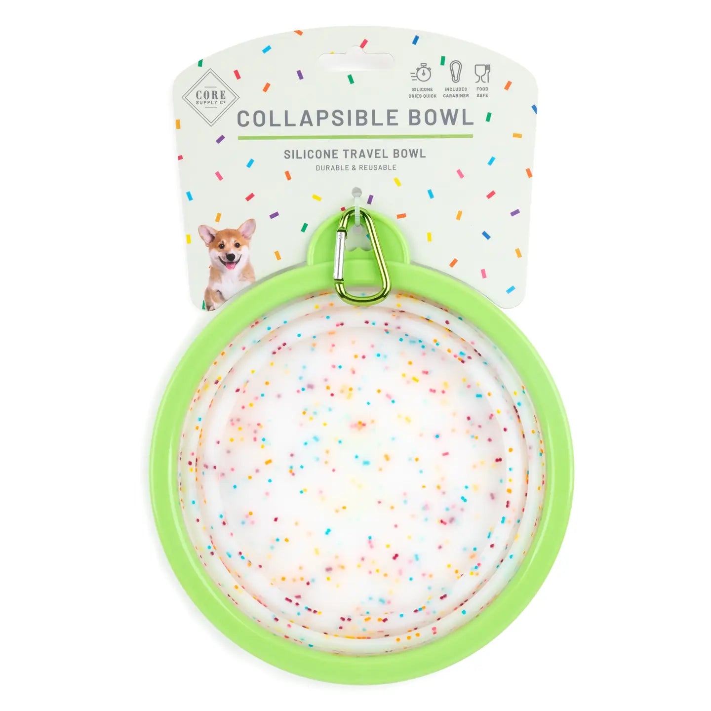 Collapsible Confetti Dog Bowl