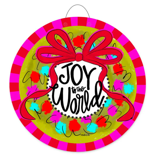 Joy to the World Wreath Door Hanger