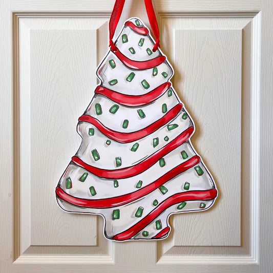 Christmas Tree Cake Door Hanger