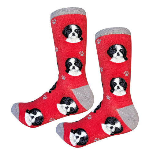 Black Shih Tzu Socks