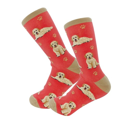 Goldendoodle Peach Socks