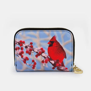 Cardinal Snow Zipper Wallet