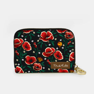 Frida Poppies Zipper Wallet