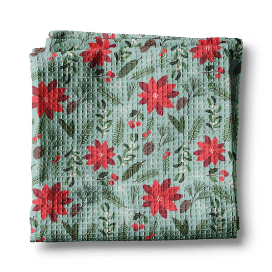 Christmas Poinsettia Kitchen Towel
