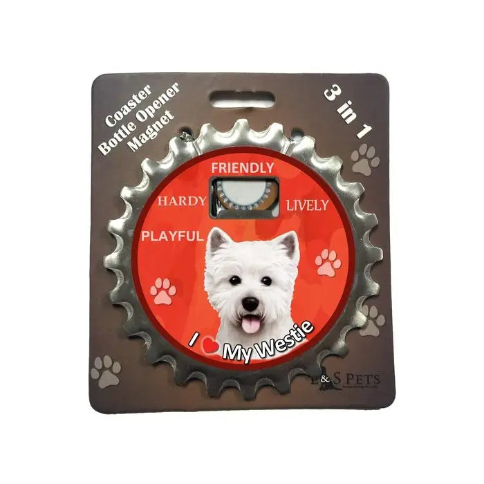 Wesh Highland Terrier | 3 in 1 Magnetic Coaster