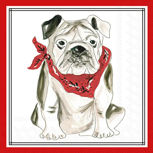 Bulldog Cocktail Napkin Set