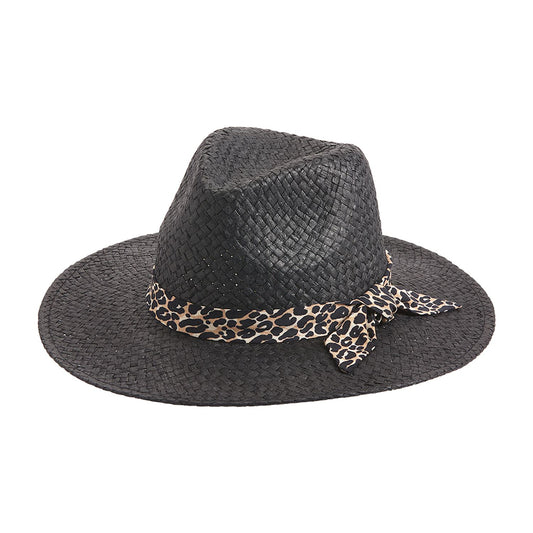 Black Leopard Knot Fedora