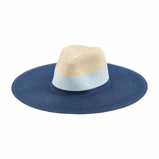 Blue Color Block Fedora