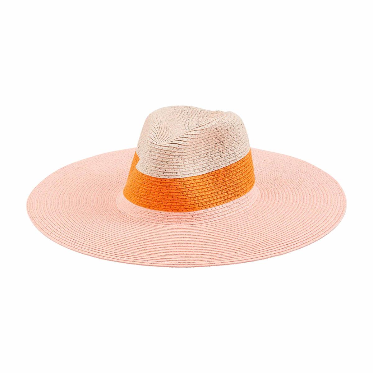 Pink Color Block Fedora