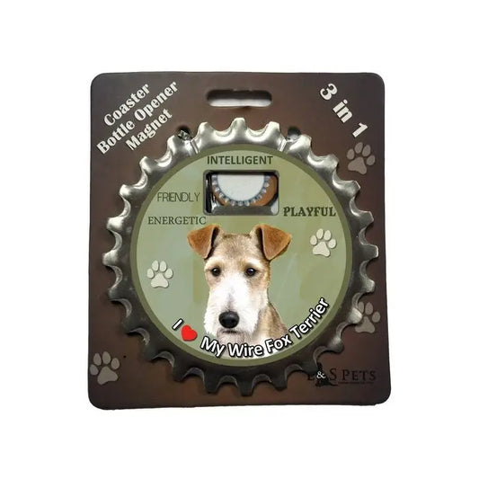 Wire Fox Terrier | 3 in 1 Magnetic Coaster