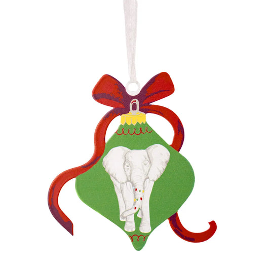 Tinsel Elephant Ornament