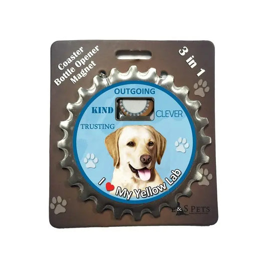 Yellow Lab | 3 in 1 Magnetic Coaster