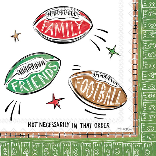 Family Friends Football Cocktail Napkins