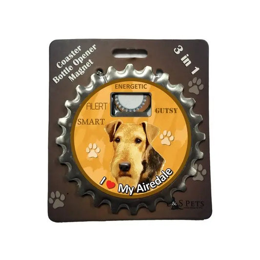 Airedale | 3 in 1 Magnetic Coaster