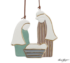 Ceramic Holy Family Ornament