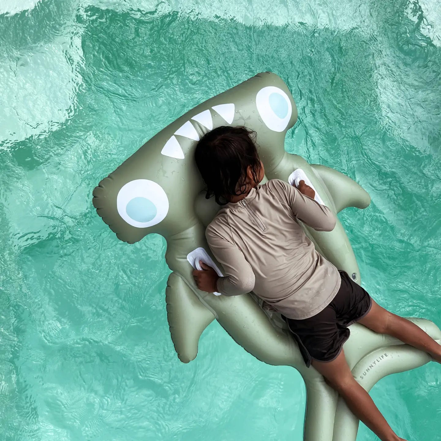 Kids Lie On Float | Salty the Shark