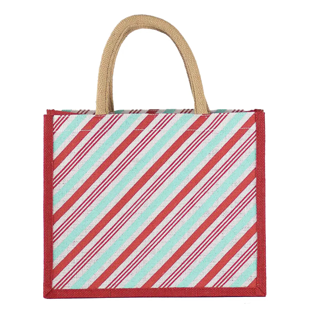 Christmas Candy Stripe Gift Tote Bag