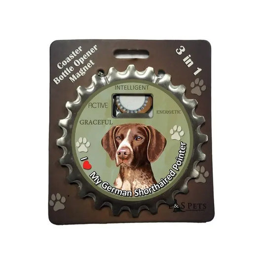 German Shorthaired Pointer |  3 in 1 Magnetic Coaster