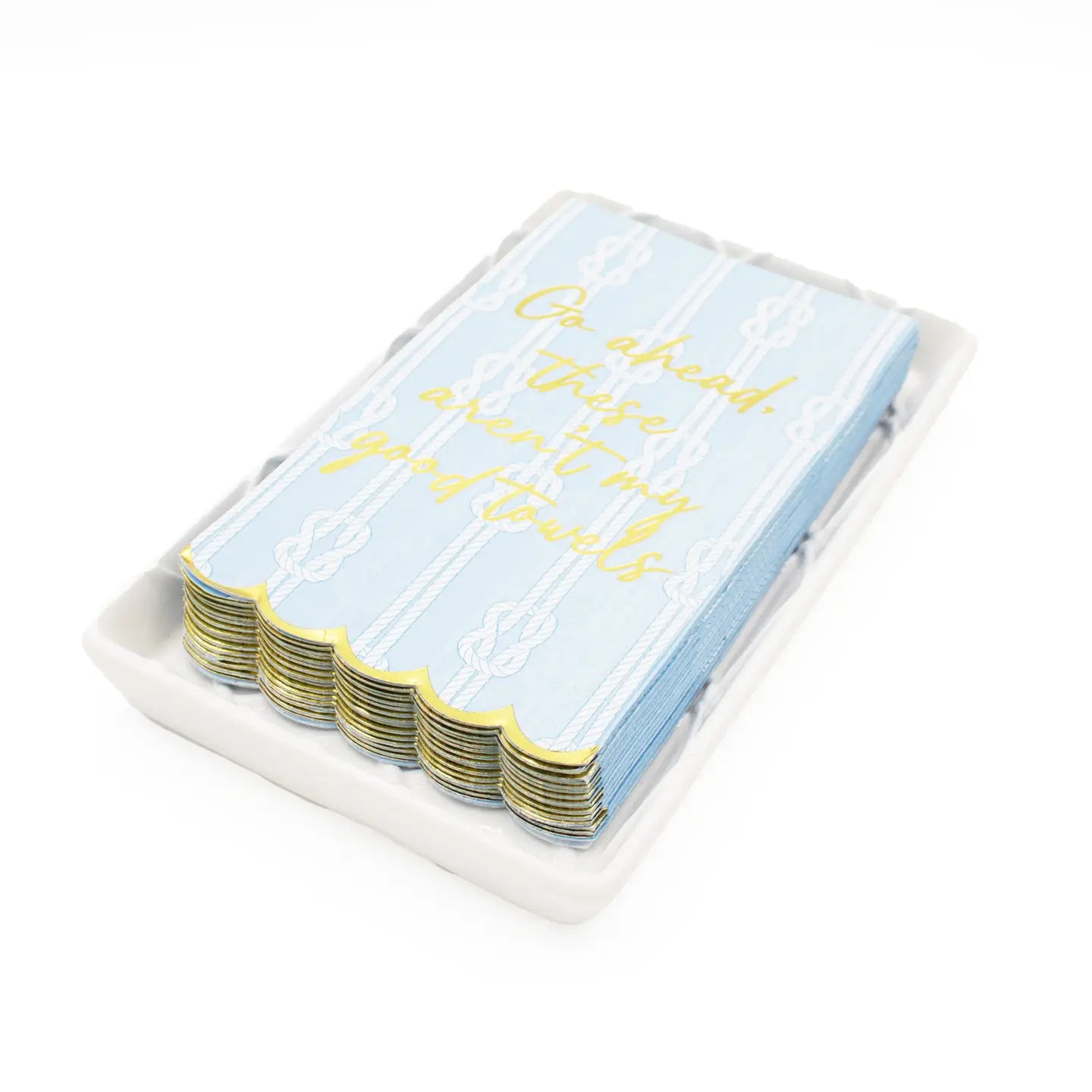 White Guest Towel Tray