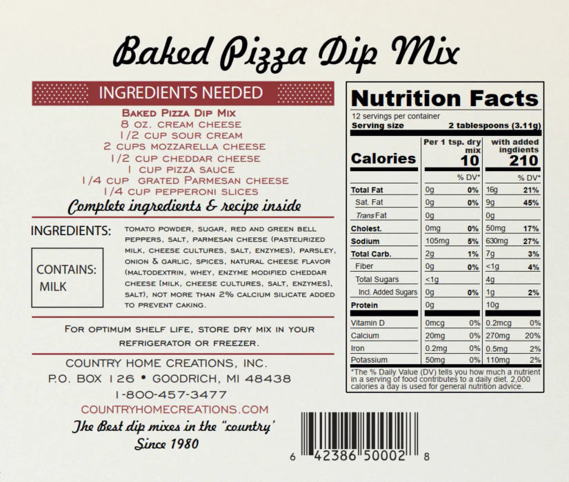 Baked Pizza Dip Mix