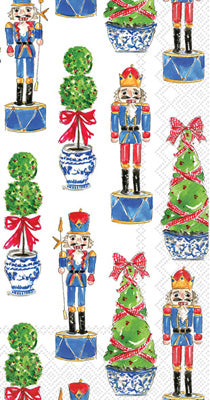 Nutcrackers & Topiary Guest Towel Set