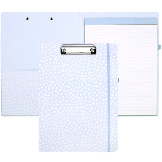 Clipboard Folio | Blue Vintage Dots