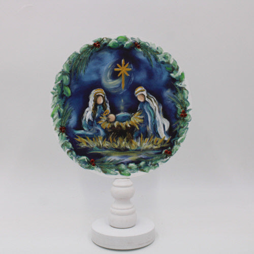 Nativity Wreath Tabletop Decor