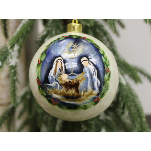 Holy Family Wreath Ball Ornament