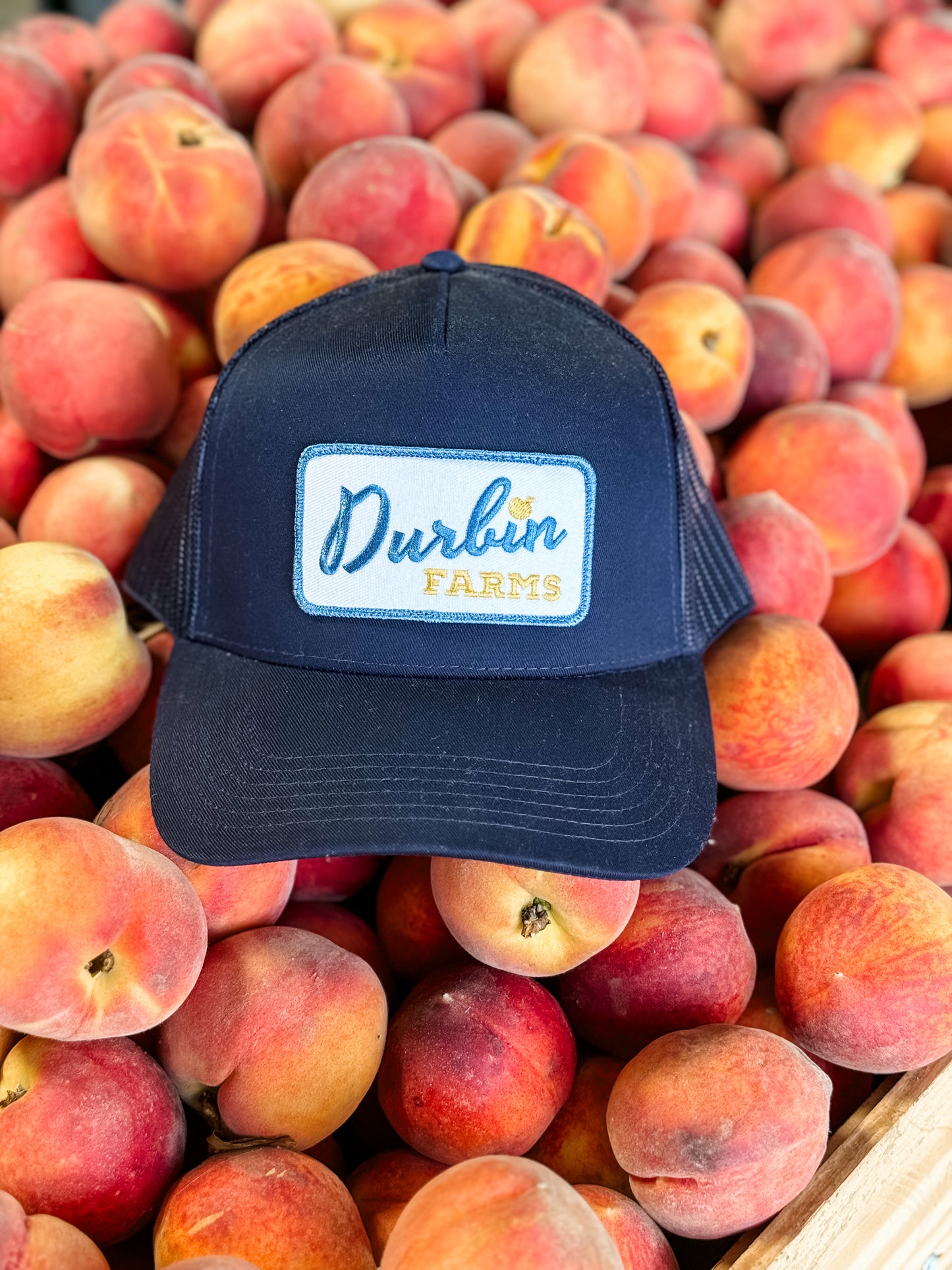 Navy Durbin Farms Patch Hat