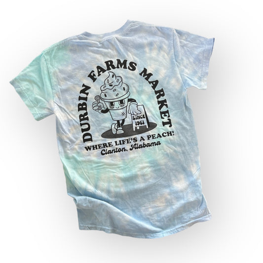 Durbin’s Ice Cream Tee | Blue Tie Dye