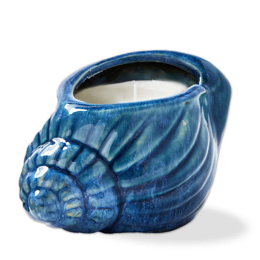 Shell Citronella Candle | Blue